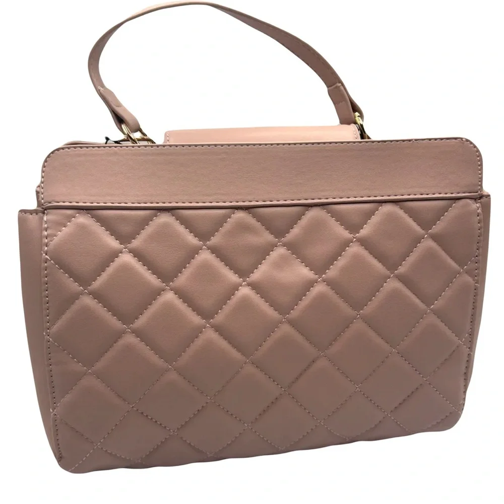 Badgley Mischka Blush Pink Quilted Mini Tote NWT! - Picture 3 of 5